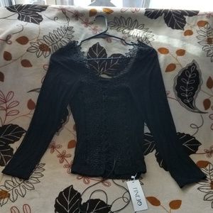 SOLD Black Sexy Corset Lace top